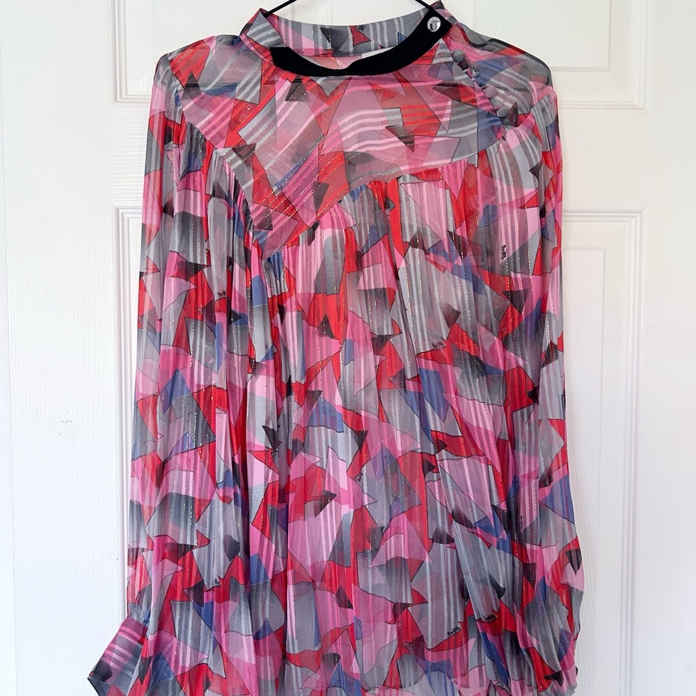 Coach lightweight Geometric Print blouse-size 12